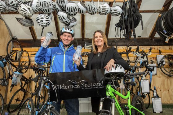 Stevie Christie, of Wilderness Scotland with Linsey Munro of  HIE.