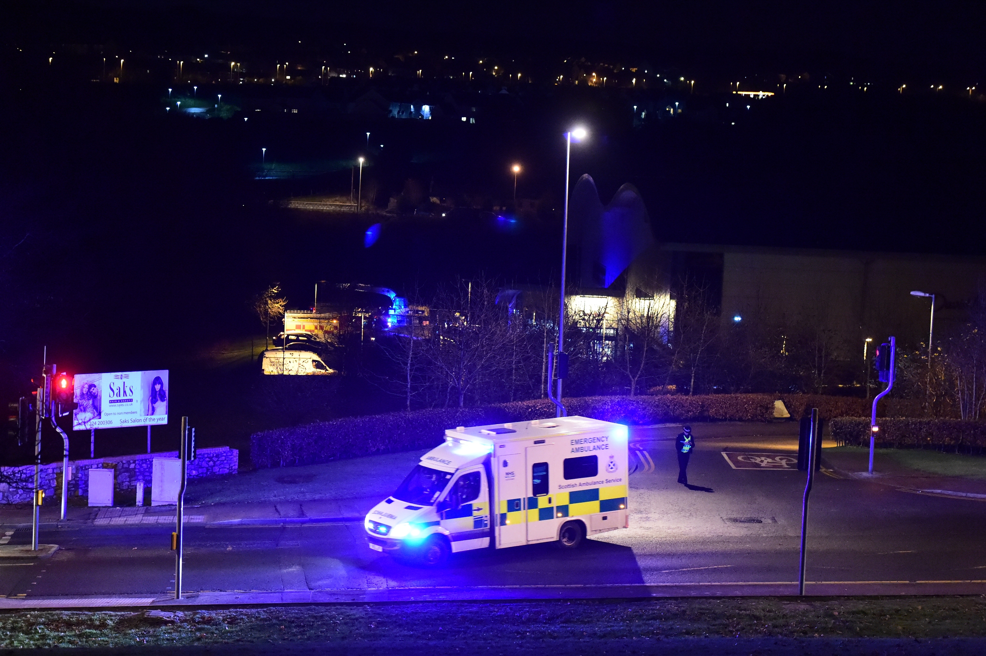 Emergency services at the scene at David Lloyd Gym in Aberdeen