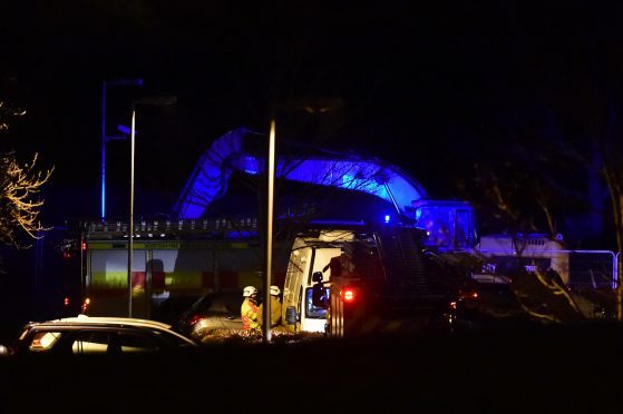 Emergency services at the scene at David Lloyd Gym in Aberdeen