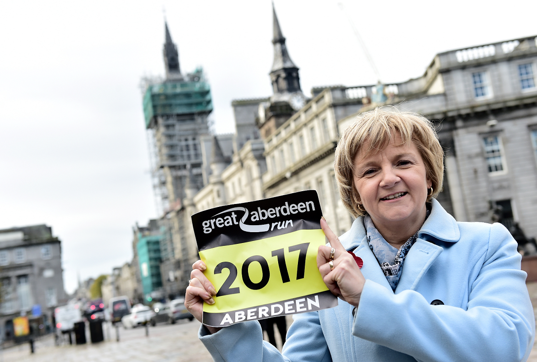 Jenny Laing at the launch of the Great Aberdeen Run