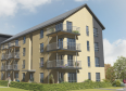Artist's impression of the Manor Walk development, where 80 council homes are currently under construction