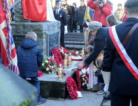 The annual service of remembrance at the Polish War memorial in Inverngordon took place yesterday afternoon. Pictures by Sandy McCook