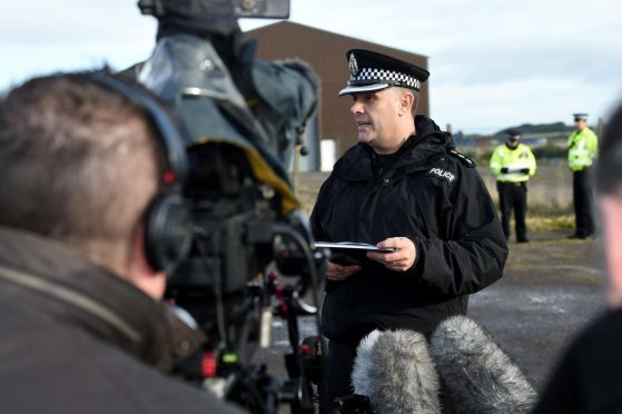 Area Commander Iain MacLelland of Police Scotland gave a press conference outside the site