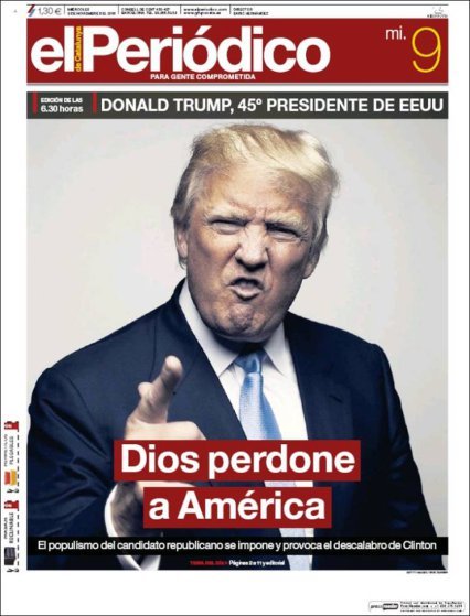 "God forgive America", El Periodico, Spain