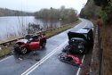 The scene of the crash on the A82