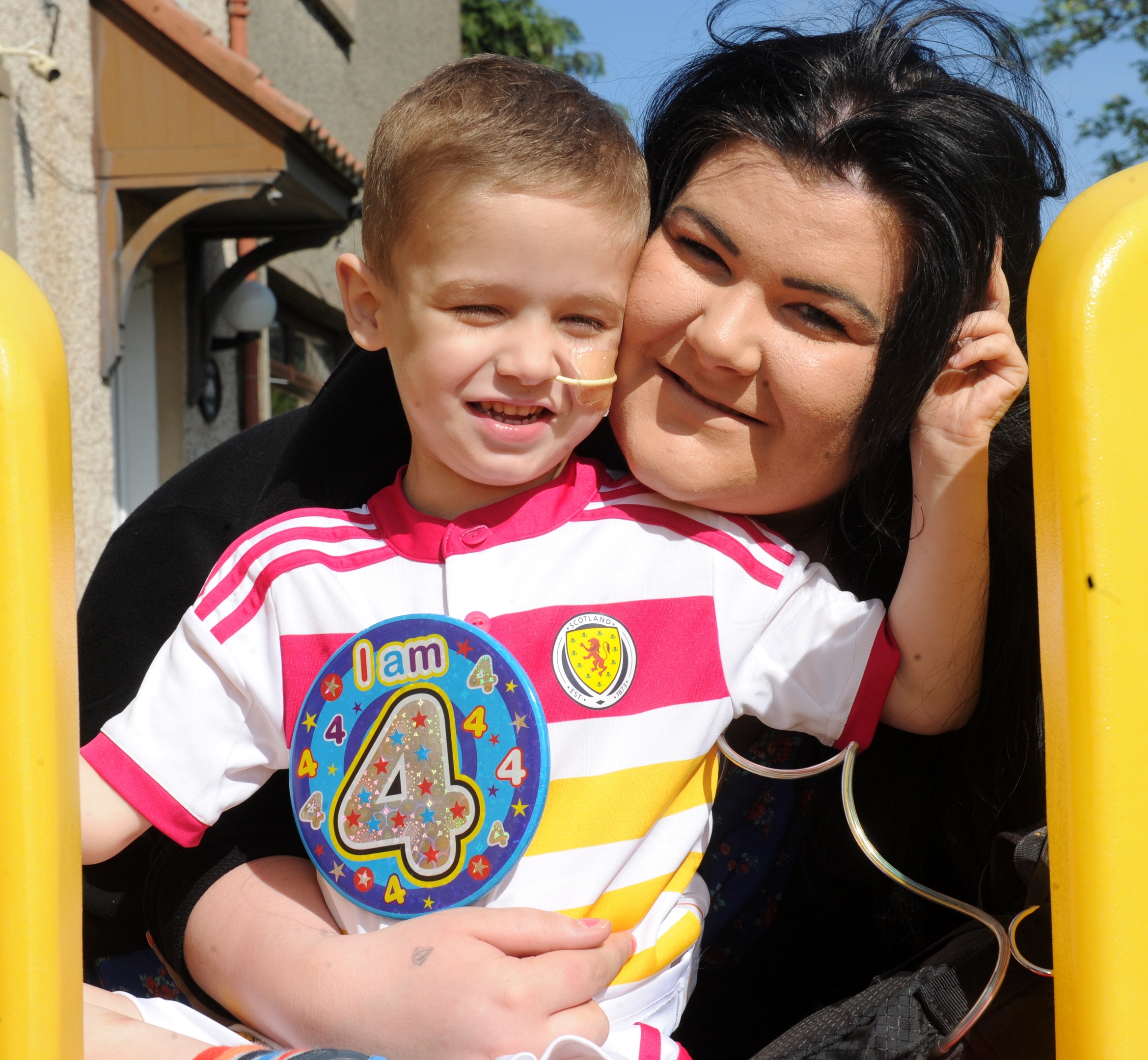 Ashton Hutcheson with his mum Shanna