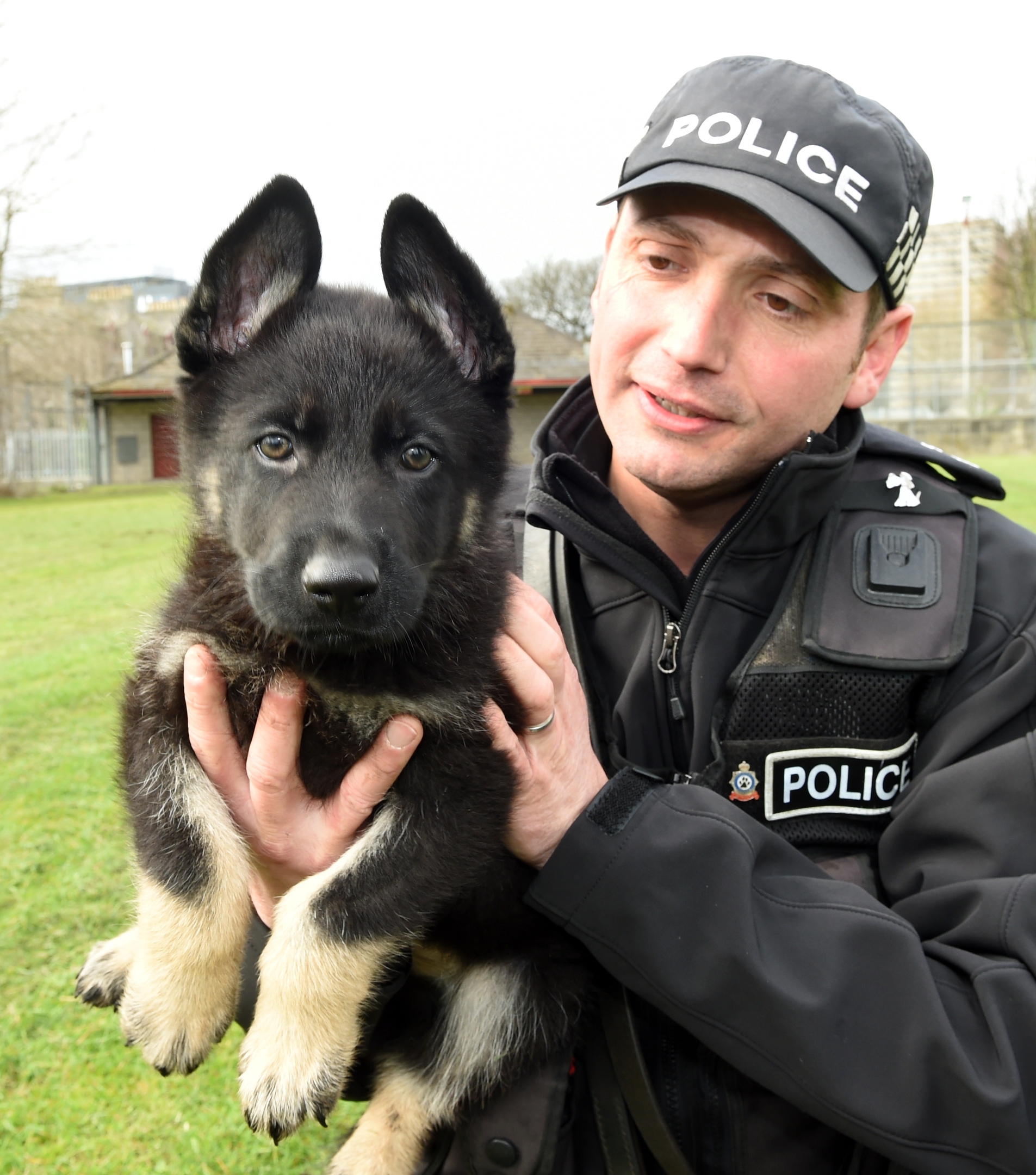Bodie with Regional Police Dog Instructor, Steve Warden, earlier this year