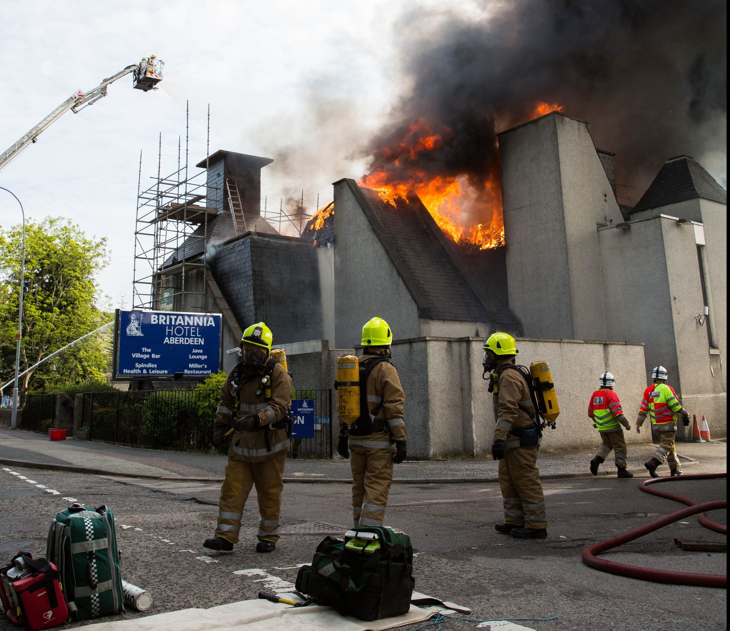 More than 50 firefighters battled the serious blaze at an Aberdeen hotel.