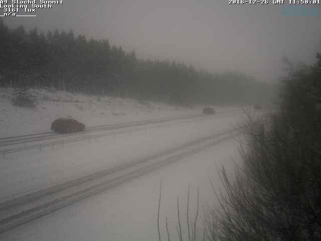 Snow on the A9 this morning