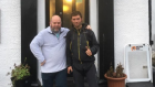 Mr Thomson with Guy Martin outside his hotel (Courier)