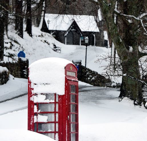 Crathie in the snow yesterday. Credit: Kami Thomson.