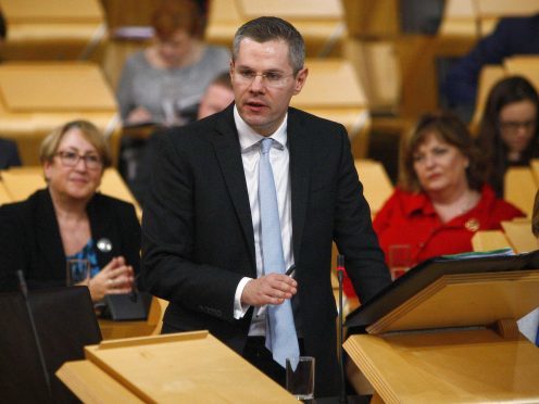 Finance Secretary Derek Mackay outlining his first Scottish budget  to the Scottish Parliament in Edinburgh.