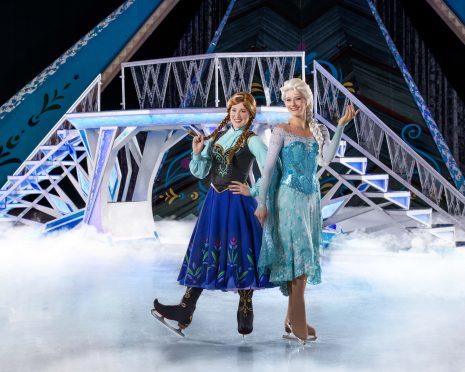 Elsa and Anna from Frozen are among the Disney stars who will be skating