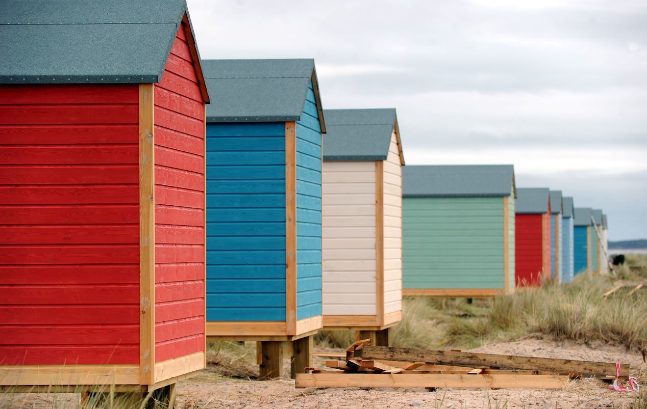 Findhorn residents were split over whether the huts should be allowed to be built on the village beach.