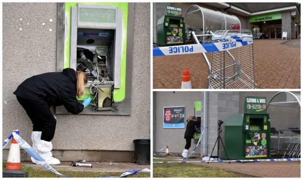Attempted Alford ATM raid. Pictures by Colin Rennie