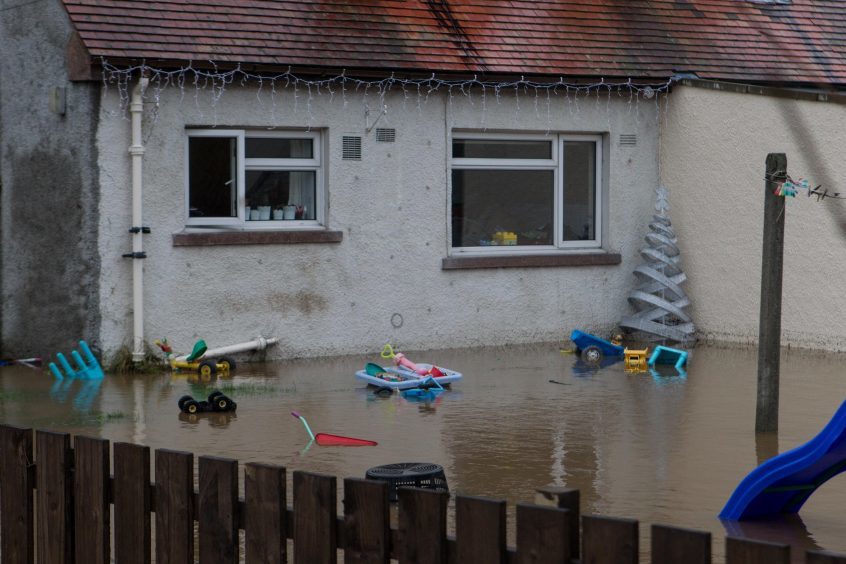 Homes in Ballater were badly hit