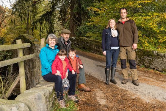 David Girvan (far right) with his wife Barbara, children Lucy and Angus, and his parents Lindsay and Mamie