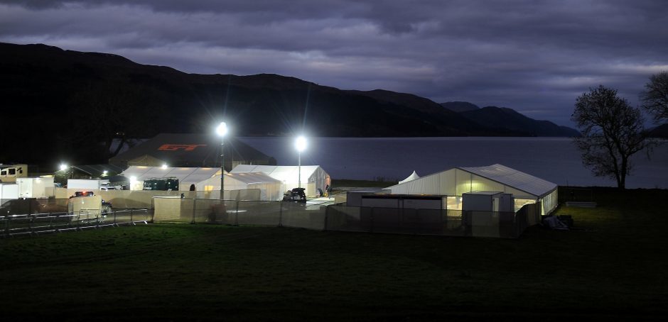 The Grand Tour site all floodlit last night.
