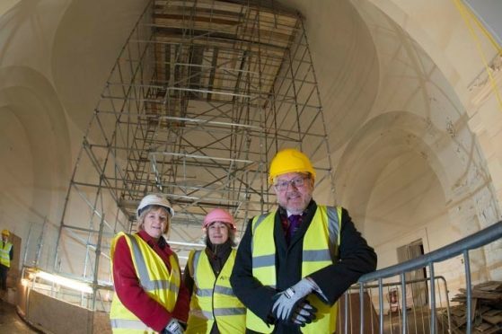 David Mundell MP was given a tour of Aberdeen Art Gallery by coucil leader, councillor Jenny laing and Christine Rew, art gallery manager