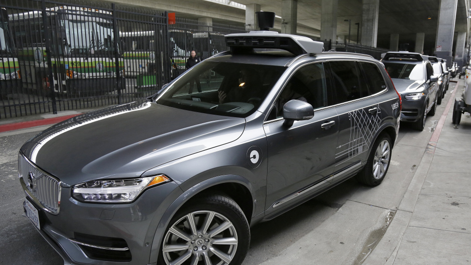 An Uber driverless car heads out for a test drive in San Francisco. (AP Photo/Eric Risberg)