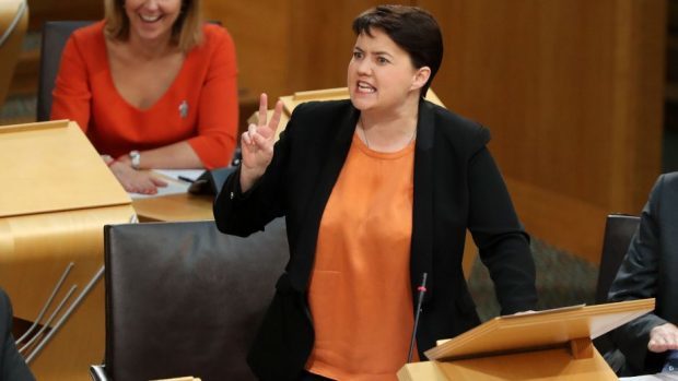 Ruth Davidson has attacked the SNP over the rates proposals