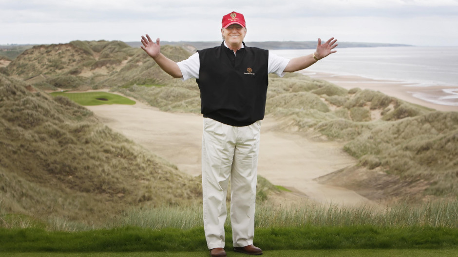 Donald Trump pictured at his Menie Estate in Aberdeenshire in 2011
