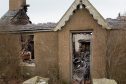 The croft house at Scarfskerry was completely destroyed by fire.
