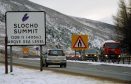 The A9 has been closed just north of Sloch Summit