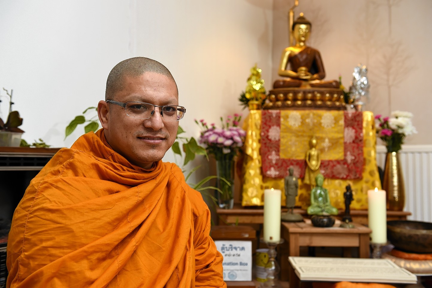 Venerable Sujan (pictured) has lodged plans to create a monastic Buddhist retreat at the Varapunya Meditation Centre. Picture: Kenny Elrick.