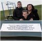 Demi Douglas, Danny Douglas and Tracy Douglas  at one of the memorial benches at Kincorth Circle Skate Park, Kincorth, Aberdeen.