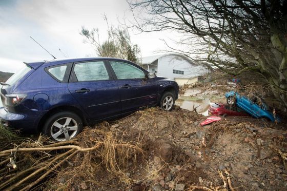 The David Lloyd gym in Aberdeen was among the worst-hit businesses during Storm Frank. (Picture: Newsline).