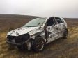 One of the cars after crashing on Shetland