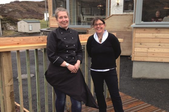 Kylesku Hotel  owners Tanja Lister and Sonia Virechauveix .
