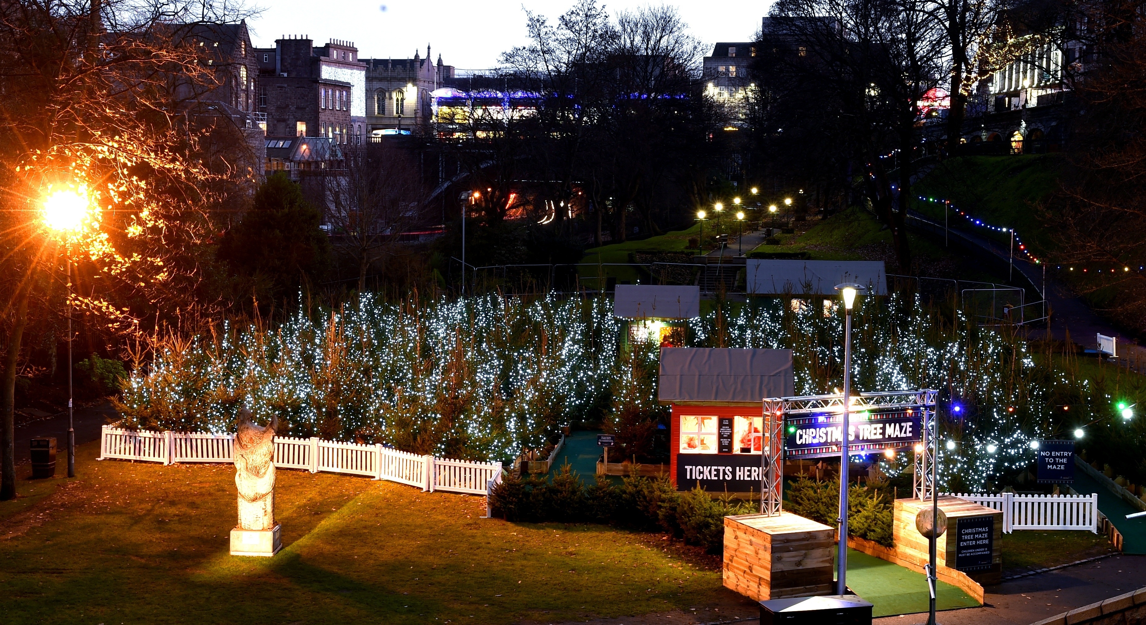 The Christmas Tree Maze and the Aberdeen Christmas Market.