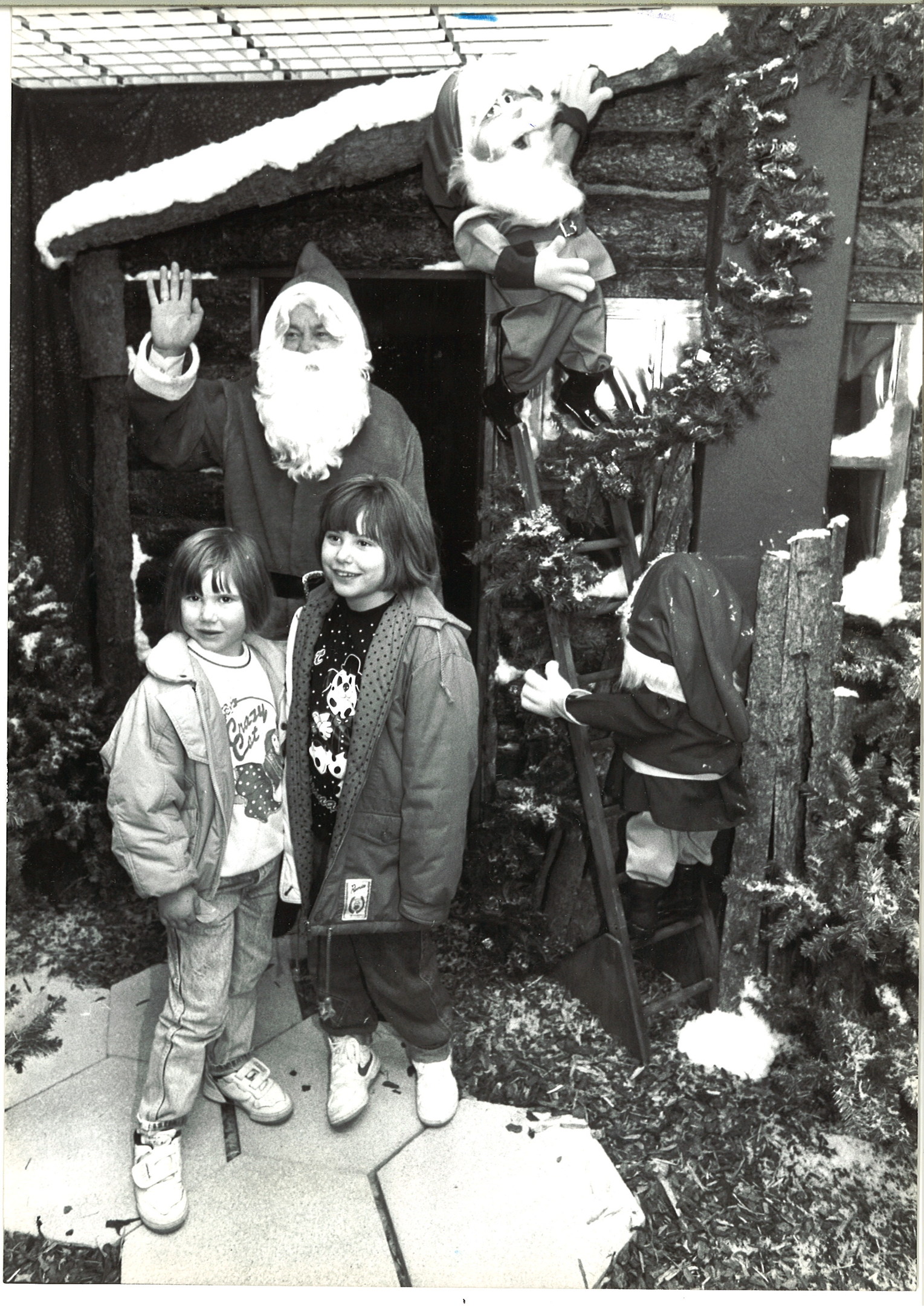 Green sisters Dianna and Lorna with the main man in 1989