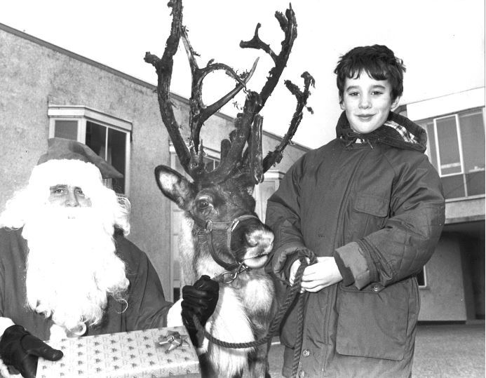 Christopher Bryson of Cauldeen Primary School, Inverness made some festive friends out of Santa and best friend Rudolph. The two were making a pre-Christmas delivery for Porterfield Prison Officers charity fund which donated computer equipment to the school in 1990.