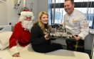 Santa and The Kilted Chef, Craig Wilson visited the Anchor Unit at ARI to hand out gifts and sweet treats to patients.