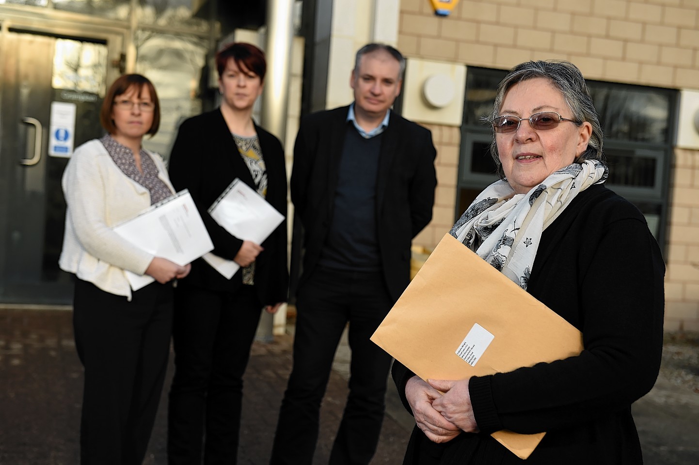 Mortuary for Moray lead campaigner, Maryan Whyte handed over a petition which calls for improved mortuary facilities in Moray at NHS Grampian