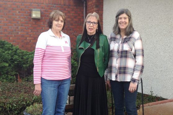 Esther Brown (Engaging with Activity), Lindsey Tennent Beachview Lodge support service manager, and Rhona Walker (NHS Highland Social Work Service).