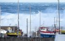 The Moray coast was buffeted by strong winds yesterday.