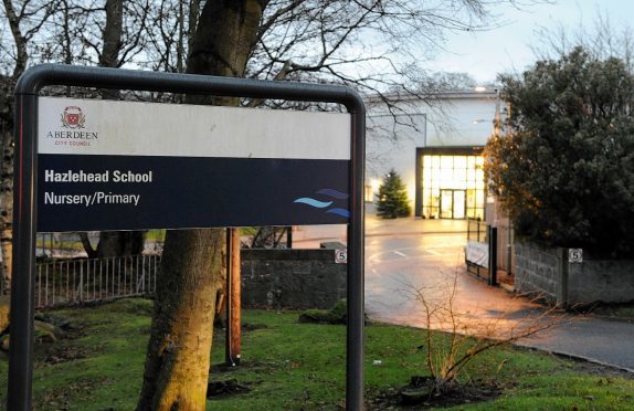A child found a knife at Hazlehead Primary School.