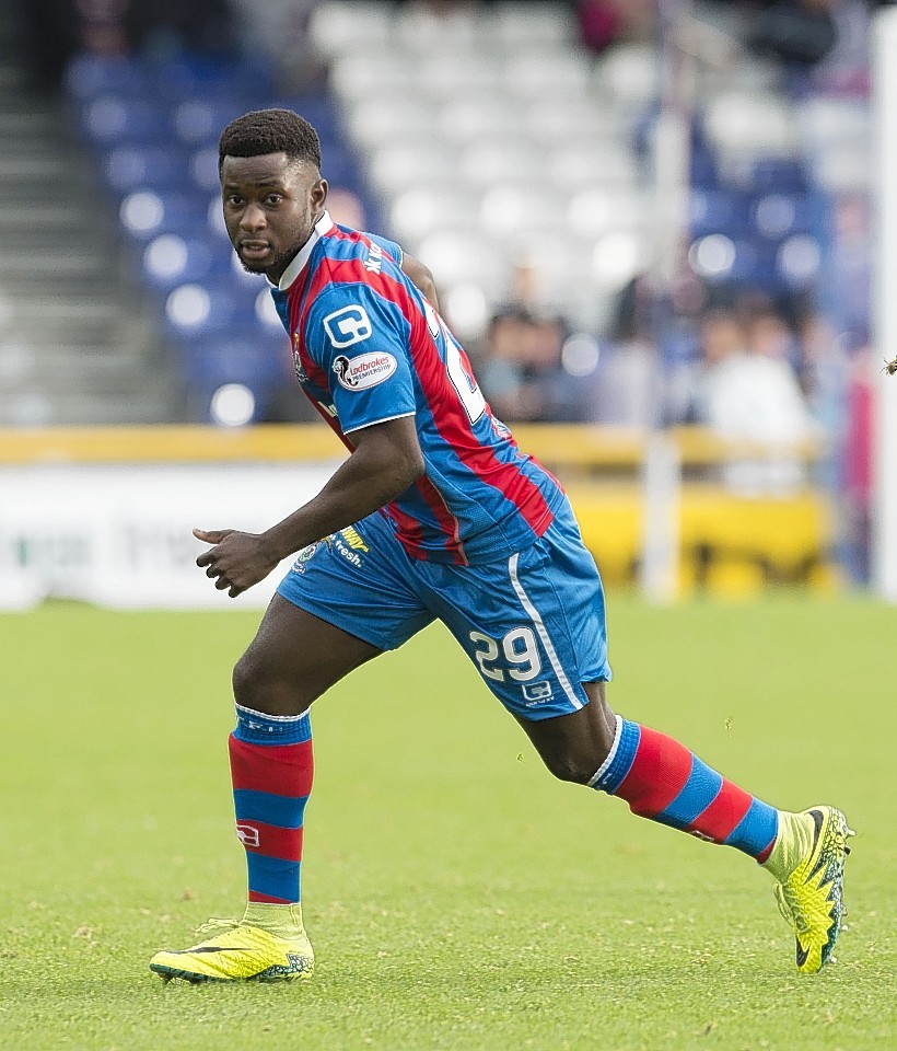 Larnell Cole was sent off for Inverness.