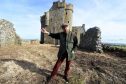 Marc at Inchdrewer Castle, which he is restoring for Russian princess Olga Roh. Pictures by Jim Irvine.