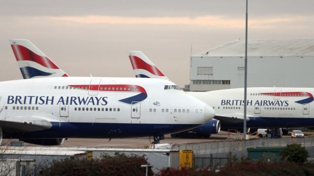 British Airways aircraft on the tarmac at London's Heathrow Airport