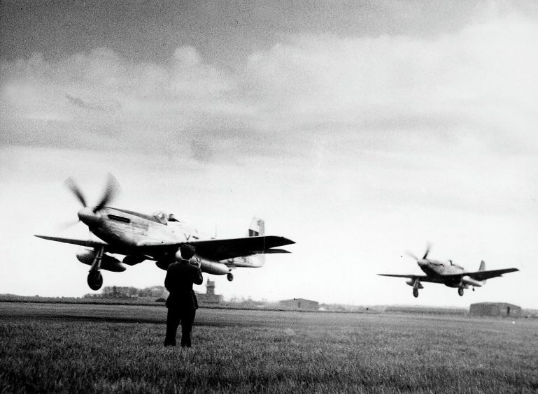Mustang IVs of No 65 "East India" Squadron at Peterhead