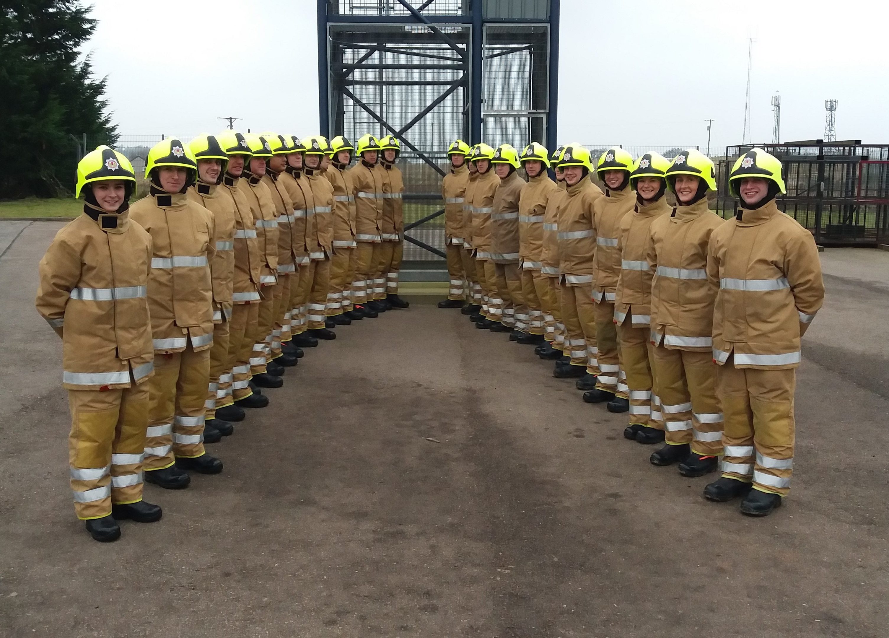 The Portlethen fire and rescue recruits
