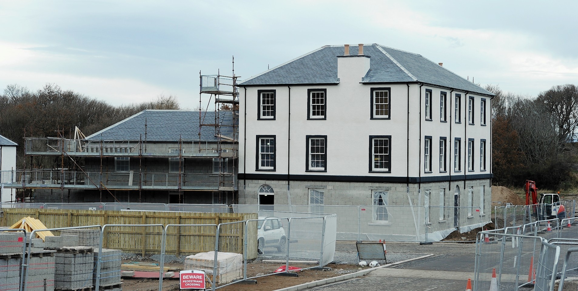 The housing development at Tornagrain continues with some of the houses nearing completion.