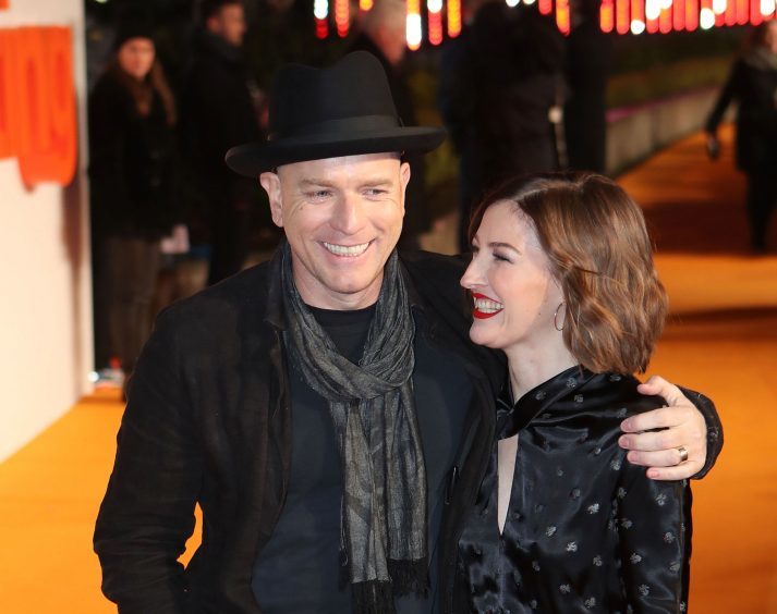 Ewan McGregor and Kelly Macdonald arriving at the world premiere of Trainspotting 2 at Cineworld in Edinburgh.