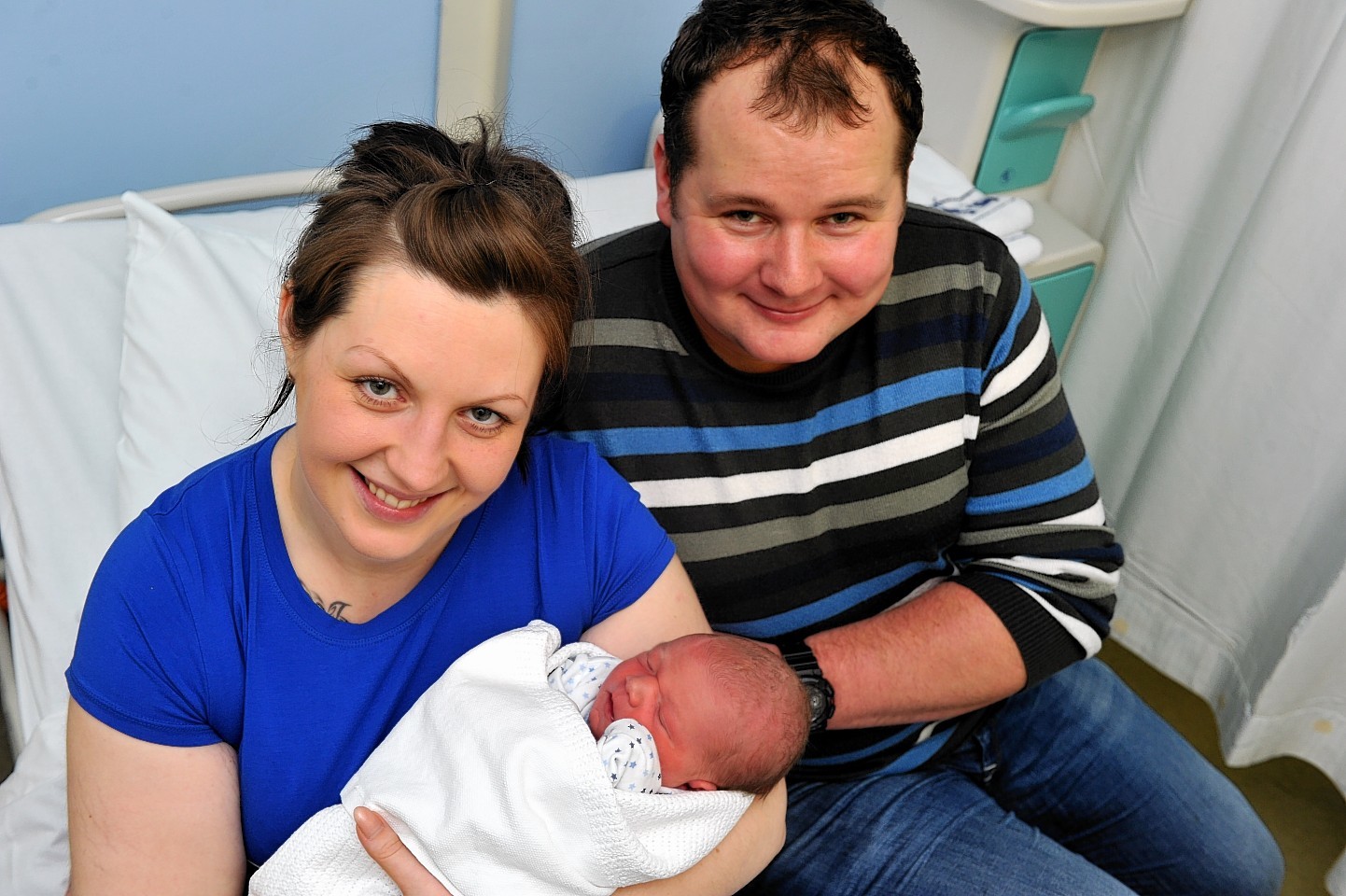 Kristine Licite and Viktor Galaktionovs, from Latvia, with their first-born, Martin.