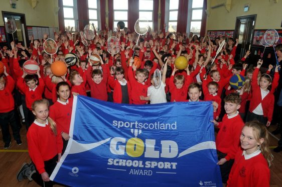 West End Primary School is the first primary school in Moray to win Sport Scotland's school sport gold award.